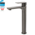 WELS Gun Metal Grey Round High Rise Basin Mixer Bathroom Vanity Faucet Tapware