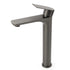 WELS Gun Metal Grey Round High Rise Basin Mixer Bathroom Vanity Faucet Tapware