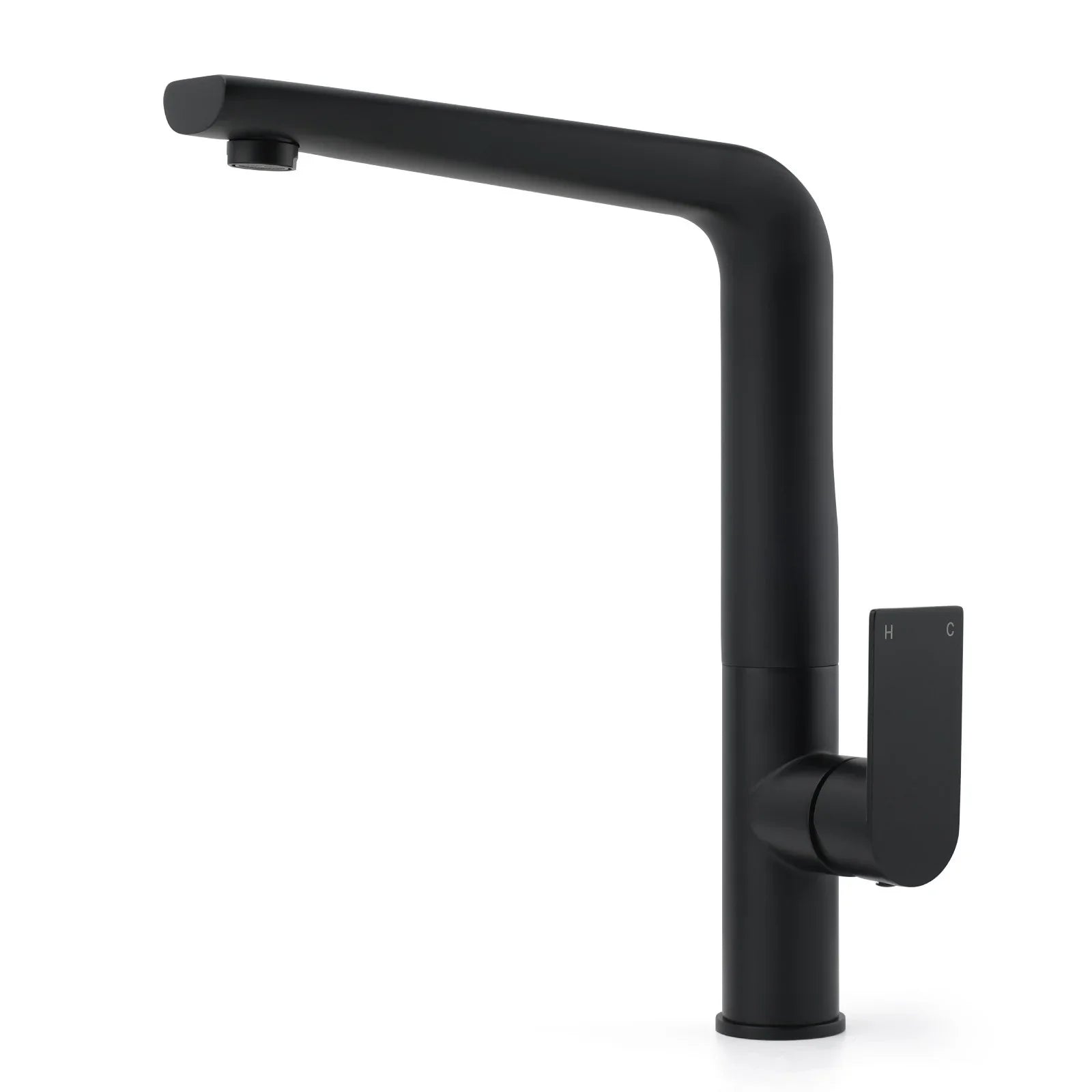 WELS Matte Black Round Kitchen Mixer Sink Tap Swivel Laundry Faucet Spout NEW