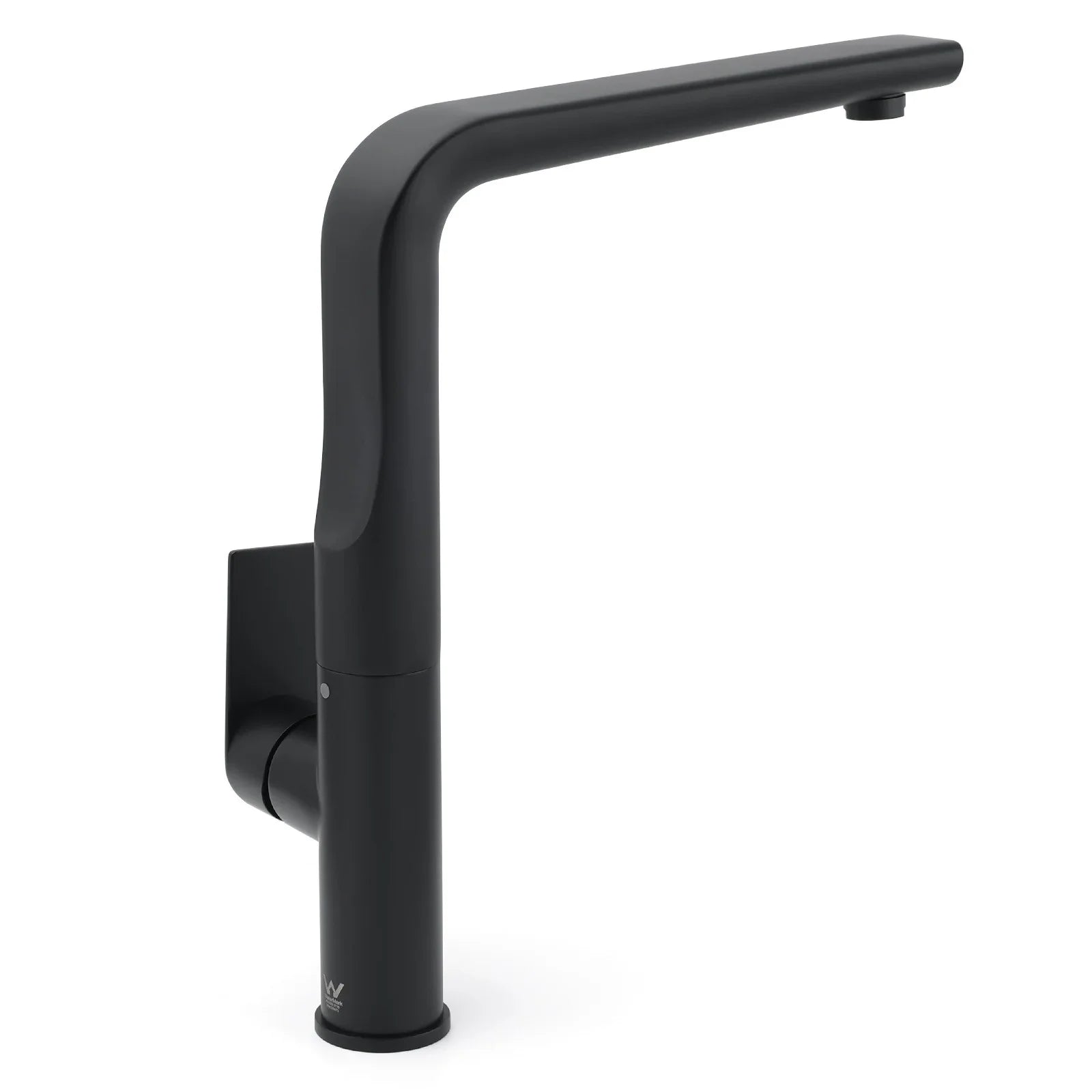 WELS Matte Black Round Kitchen Mixer Sink Tap Swivel Laundry Faucet Spout NEW