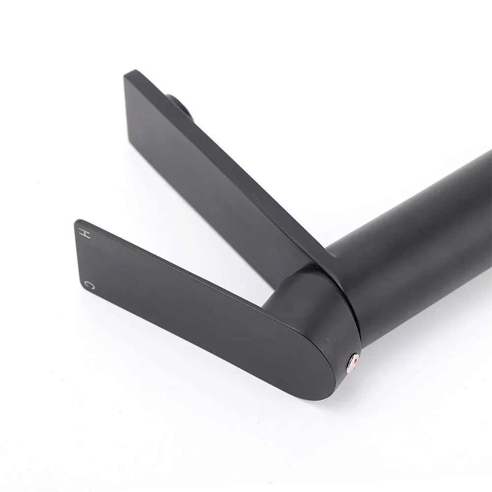 Matt Black Round Bathroom Basin Mixer Vanity Sink Faucet Spout Laundry Tap WELS