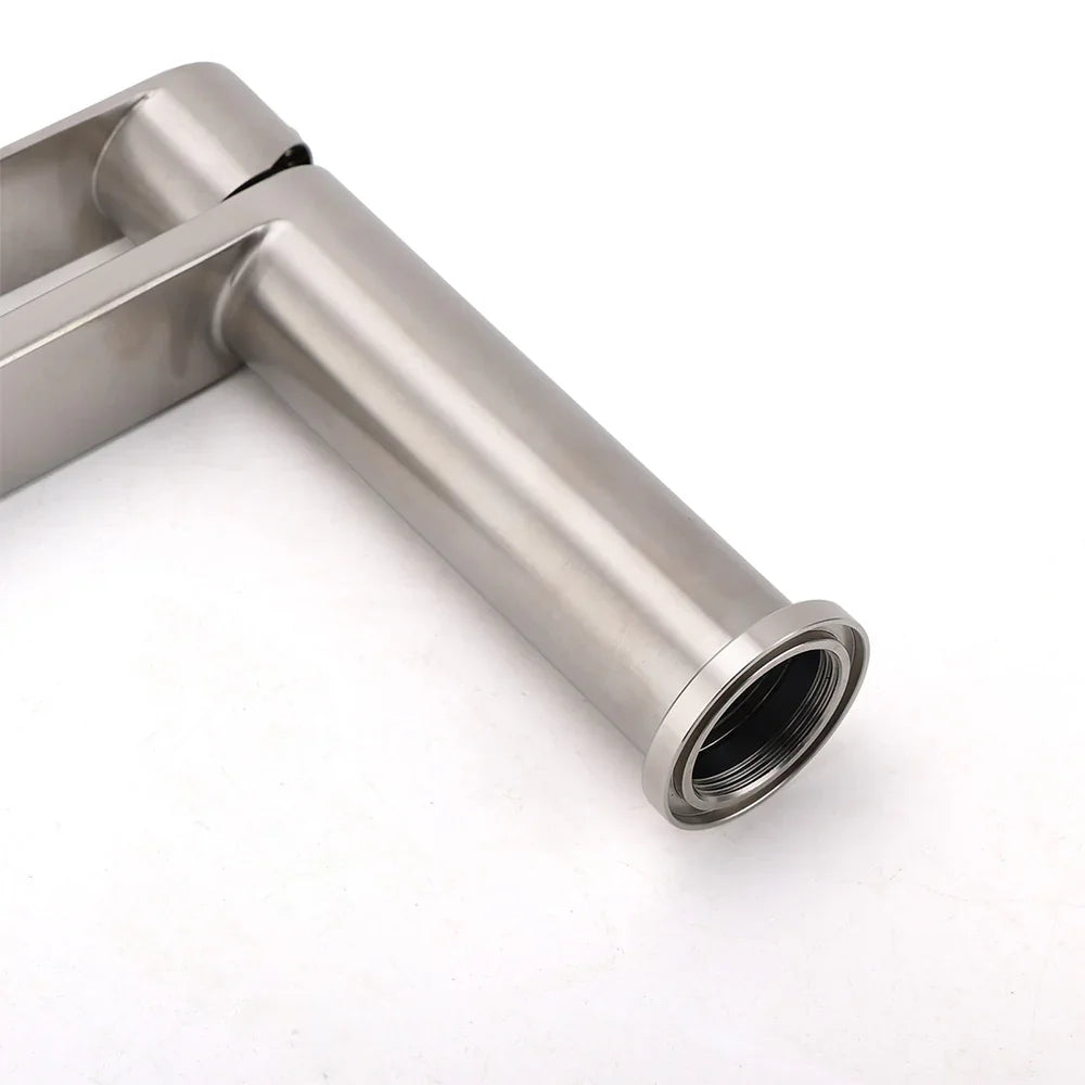 Brushed Nickel Standard Basin Mixer Vanity Sink Faucet Kitchen Laundry Spout Tap