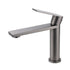 Gun Metal Rounded Square Short Basin Mixer Vanity Sink Faucet Laundry Spout Tap