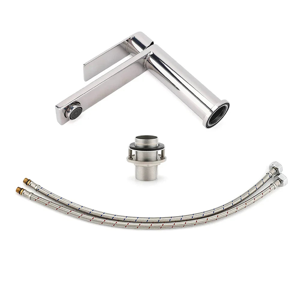 WELS Chrome Short Basin Mixer Vanity Sink Faucet Kitchen Laundry Spout Tap Set