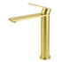 Brushed Gold Stainless Steel Tall Basin Mixer Vanity Sink Faucet Laundry Spout