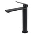 WELS Matt Black Square Tall Flat Lever Handle Basin Mixer Vanity Sink Faucet Spout
