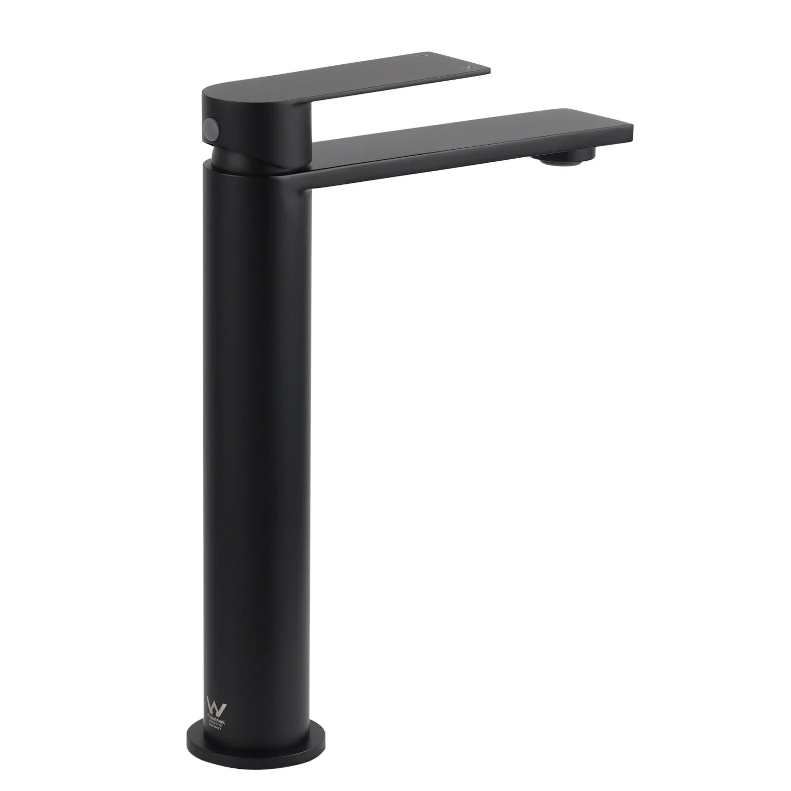 WELS Matt Black Square Tall Flat Lever Handle Basin Mixer Vanity Sink Faucet Spout