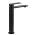 WELS Matt Black Square Tall Flat Lever Handle Basin Mixer Vanity Sink Faucet Spout