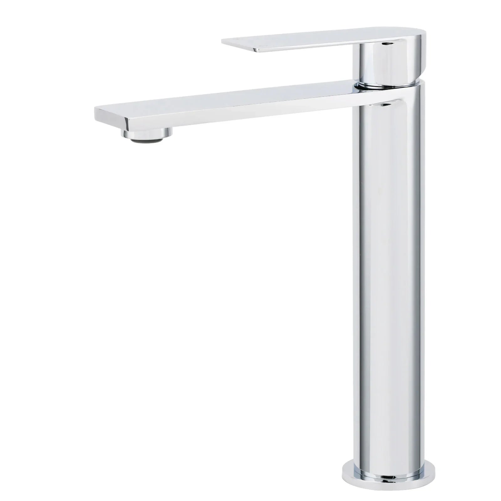 WELS Polished Chrome Tall Basin Mixer Vanity Sink Faucet Spout Laundry Flat Tap