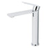 WELS Polished Chrome Tall Basin Mixer Vanity Sink Faucet Spout Laundry Flat Tap