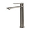 WELS Square Tall Flat Handle Basin Mixer Vanity Sink Faucet Spout Gun Metal Gey