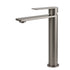 WELS Square Tall Flat Handle Basin Mixer Vanity Sink Faucet Spout Gun Metal Gey