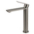 WELS Square Tall Flat Handle Basin Mixer Vanity Sink Faucet Spout Gun Metal Gey