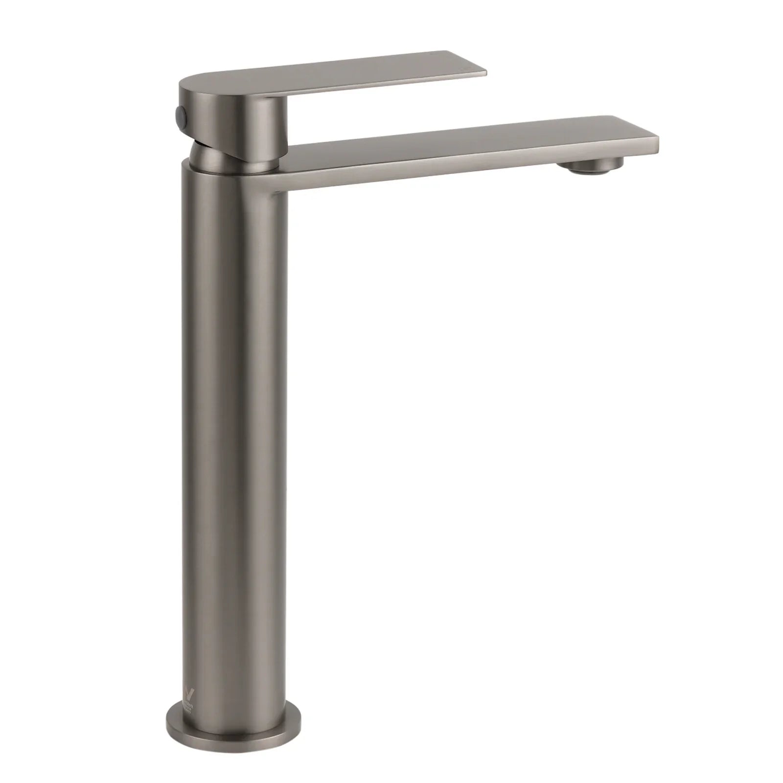 WELS Square Tall Flat Handle Basin Mixer Vanity Sink Faucet Spout Gun Metal Gey