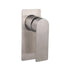 Brushed Nickel Bathroom Flat Lever Handle Shower Mixer Hot Cold Water Tap Valve