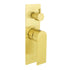 Brushed Gold Bathroom Square Concealed Shower Mixer Diverter Switch Wall Mounnt