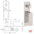 Brushed Nickel Silver Square Stylish 1/2inch Shower Mixer Diverter 2 Way Switch