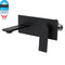 Matte Black Basin Mixer Bathroom Vanity Faucet Wall Mounted Tap Slim Flat Spout