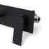 Matte Black Basin Mixer Bathroom Vanity Faucet Wall Mounted Tap Slim Flat Spout