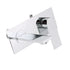 WELS 4.5L/m Chrome Square Wall Mounted Basin Mixer Laundry Faucet Tap Spout Set