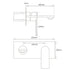 WELS 4.5L/m Chrome Square Wall Mounted Basin Mixer Laundry Faucet Tap Spout Set