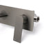 WELS 4.5L/m Gun Metal Square Wall Mount Basin Mixer Laundry Faucet Tap Spout Set