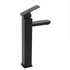 Matt Black Tall Square Basin Mixer Vanity Laundry Counter Sink Faucet Tap Outlet