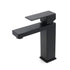 Matt Black Square Basin Counter Flick Mixer Tap Bathroom Vanity Faucet Outlet