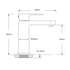Matt Black Square Basin Counter Flick Mixer Tap Bathroom Vanity Faucet Outlet