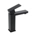 Matt Black Square Basin Counter Flick Mixer Tap Bathroom Vanity Faucet Outlet