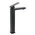 Matt Black Stainless Steel Square Tall Basin Mixer Sink Tap High Vanity Spout