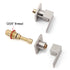 Brushed Nickel Square 1/4 Turn Wall Mounted Twin Taps For Shower Bath Spout Set