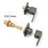 Gun Metal Grey Square 1/4 Quarter Turn Wall Twin Taps For Shower Basin Spout Set