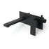 Matt Black Basin Mixer Bathroom Tub Faucet Wall Mount Tap Hot Cold Water Spout