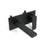 Matt Black Basin Mixer Bathroom Tub Faucet Wall Mount Tap Hot Cold Water Spout