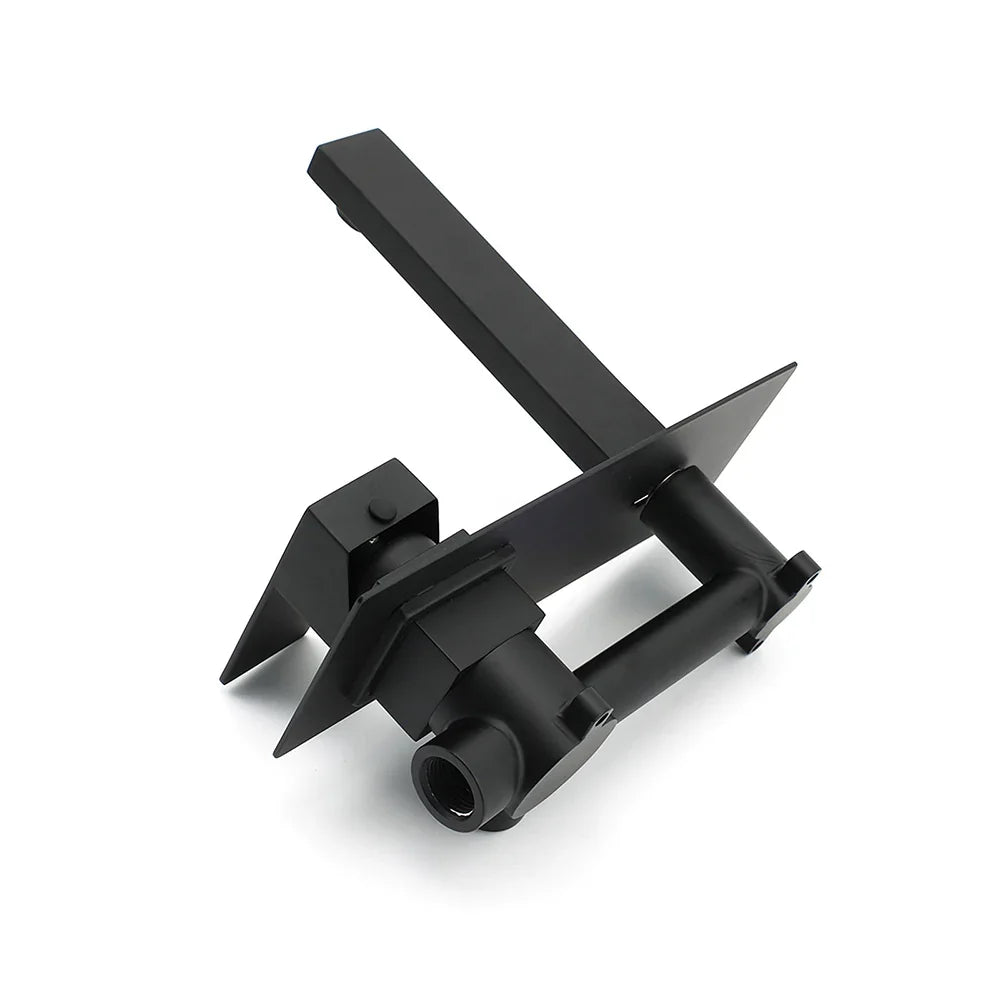 Matt Black Basin Mixer Bathroom Tub Faucet Wall Mount Tap Hot Cold Water Spout