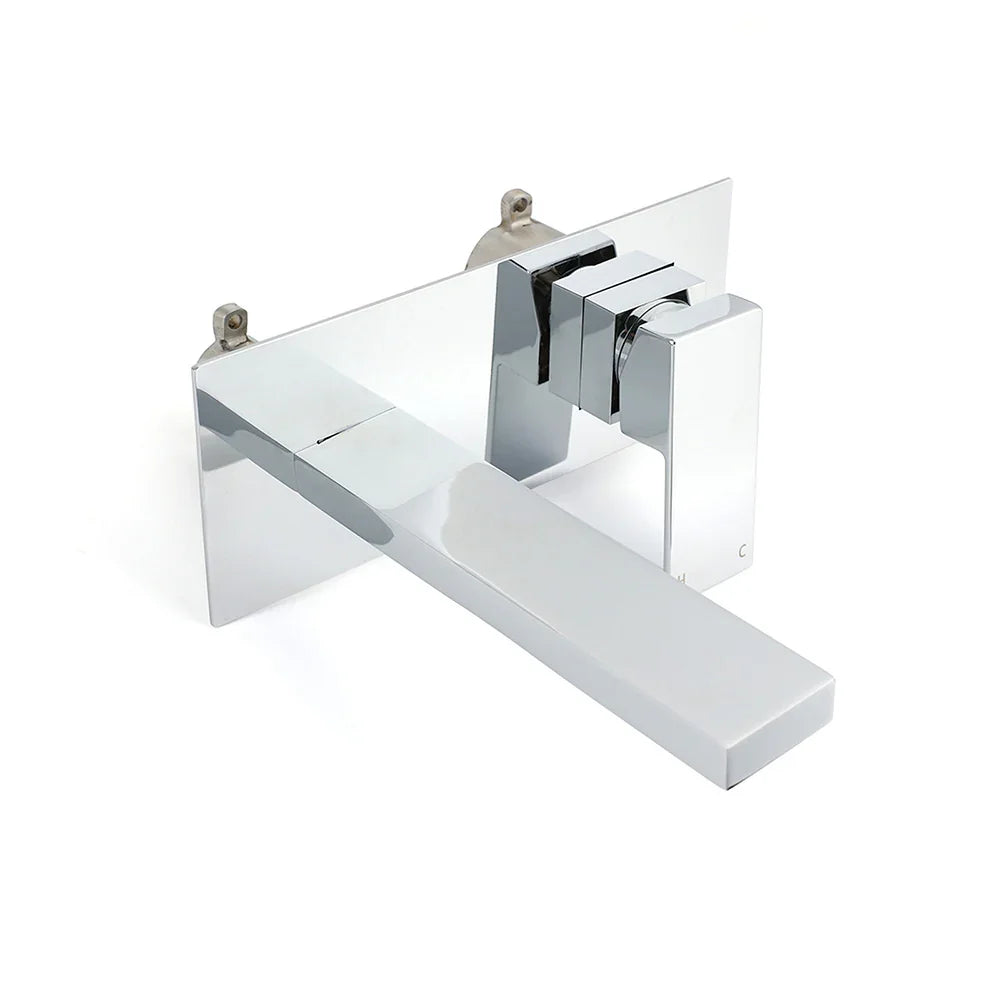 WELS 7.5L/min Basin Mixer Bathroom Vanity Brass Chrome Wall Mounted Spout Outlet
