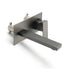 WELS Gun Metal Square Wall Mount Basin Mixer Laundry Vanity Tap Spout Faucet Set