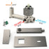 WELS Gun Metal Square Wall Mount Basin Mixer Laundry Vanity Tap Spout Faucet Set