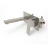 Brushed Nickel Square Wall Mount Basin Mixer Laundry Vanity Tap Spout Faucet Set