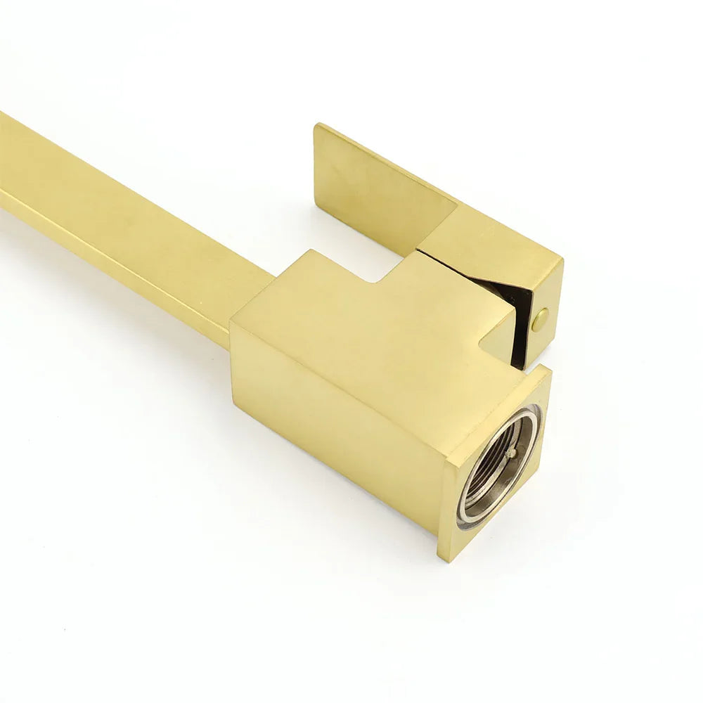 WELS Brushed Gold Gooseneck 360º Swivel Laundry Sink Kitchen Mixer Faucet Tap