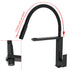 Matt Black Swivel Kitchen Sink Basin Mixer Swivel Faucet Tapware Pull Out Spout