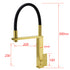 Brushed Gold Tall Kitchen Sink Basin Mixer Swivel Faucet Tap Pull Out Spout Head