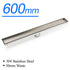 304 Stainless Steel 600mm Tile Insert Linear Shower Grate Floor Drain 50mm Waste