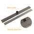 Gun Metal Bathroom Tile Insert 800mm Linear Shower Grate Floor Drain 50mm Waste