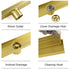 Brushed Gold 304 SUS 600mm Strip Fence Sword Shower Grate Floor Drain 50mm Waste