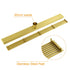 Brushed Gold 304 SUS 600mm Strip Fence Sword Shower Grate Floor Drain 50mm Waste