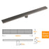 Gun Metal Stainless Steel 600mm Strip Fence Shower Grate Floor Drain 50mm Waste