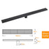 Matt Black 900mm Long Strip Fence Shower Grate Floor Drain 50mm Waste Watermark