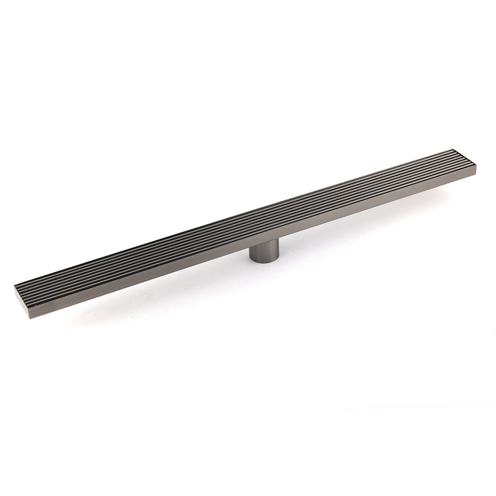 Gun Metal 900mm Strip Fence Linear Shower Grate Floor Drain 50mm Central Waste